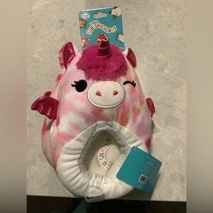 Squishmallows Pink Unicorn Slippers Size 11/12 Toddler Girl NEW NWT